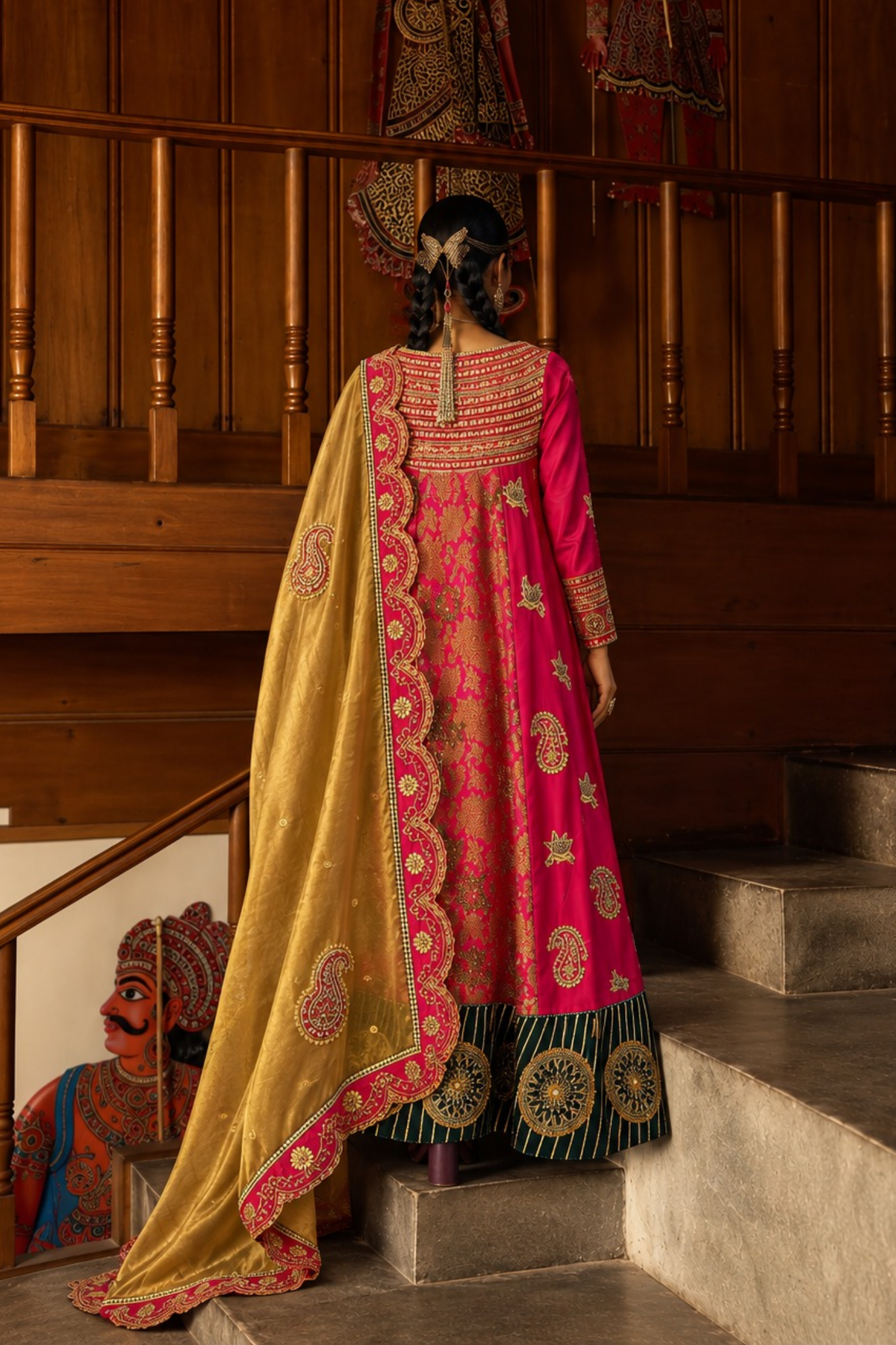 Gulmohar Anarkali set