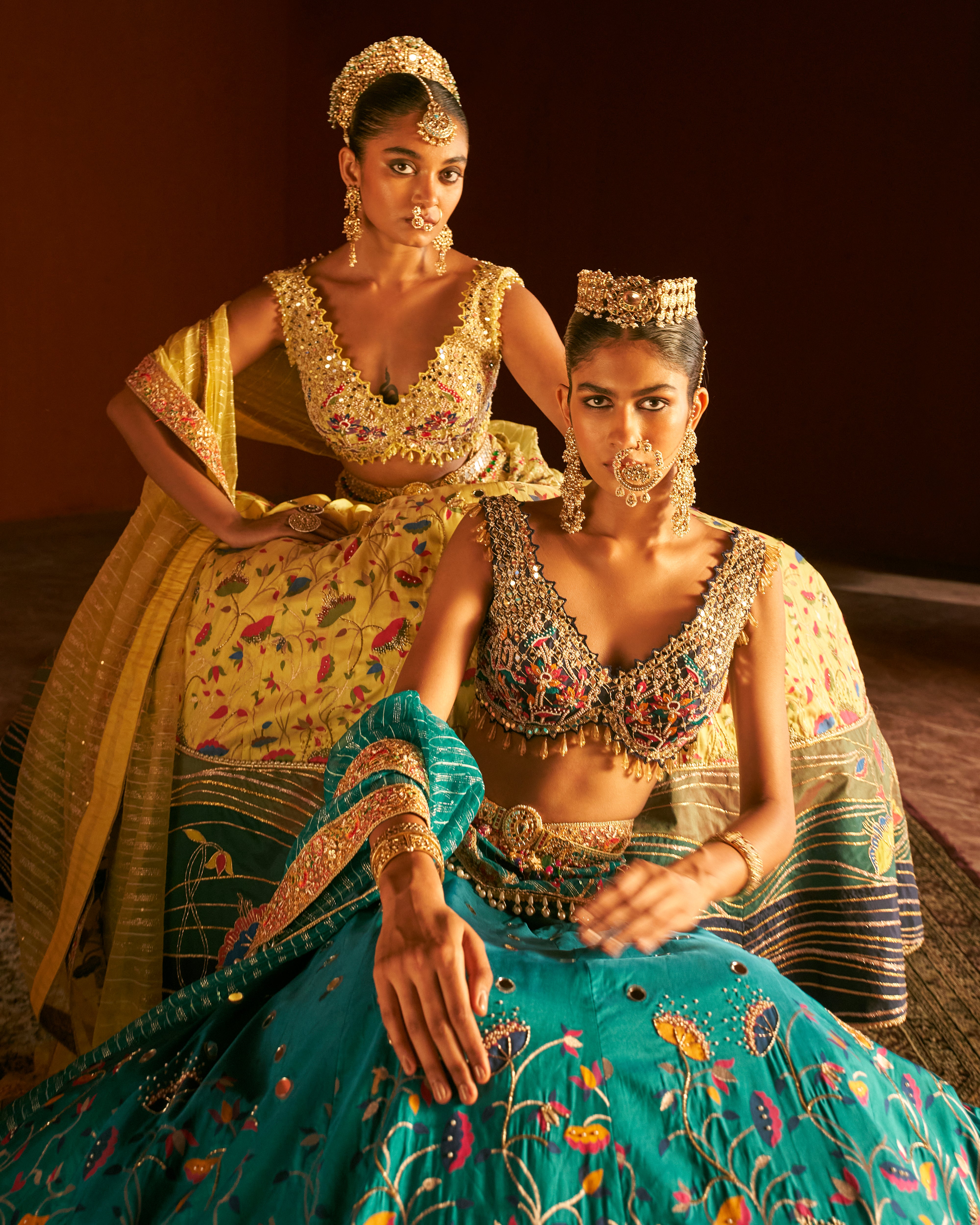 Yellow Zari Woven Paithani Lehenga