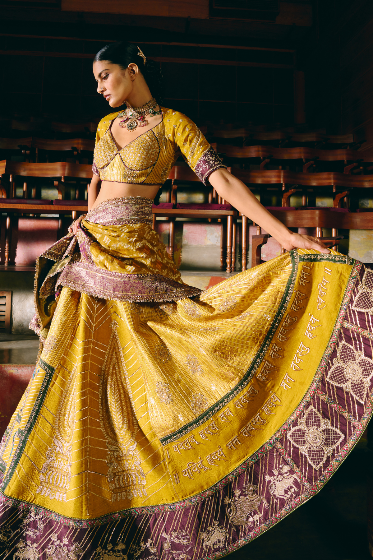 Shubh Aarambh Yellow lehenga set