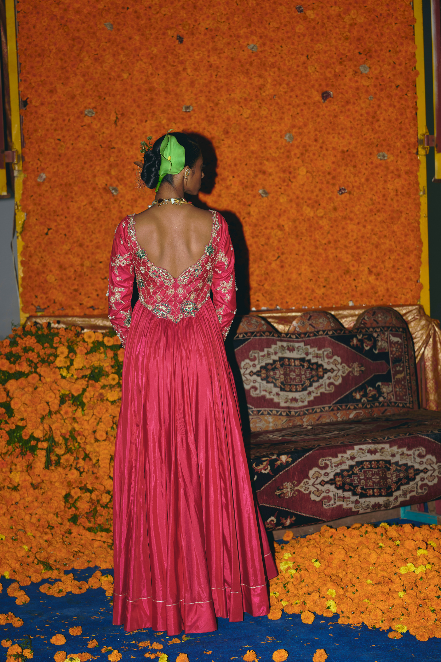 Pink Soft Silk Anarkali Set