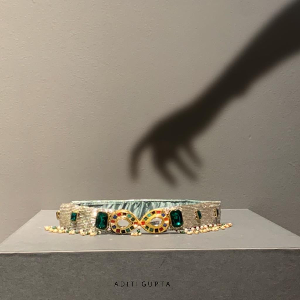 Emerald Teardrop Meenakari Belt