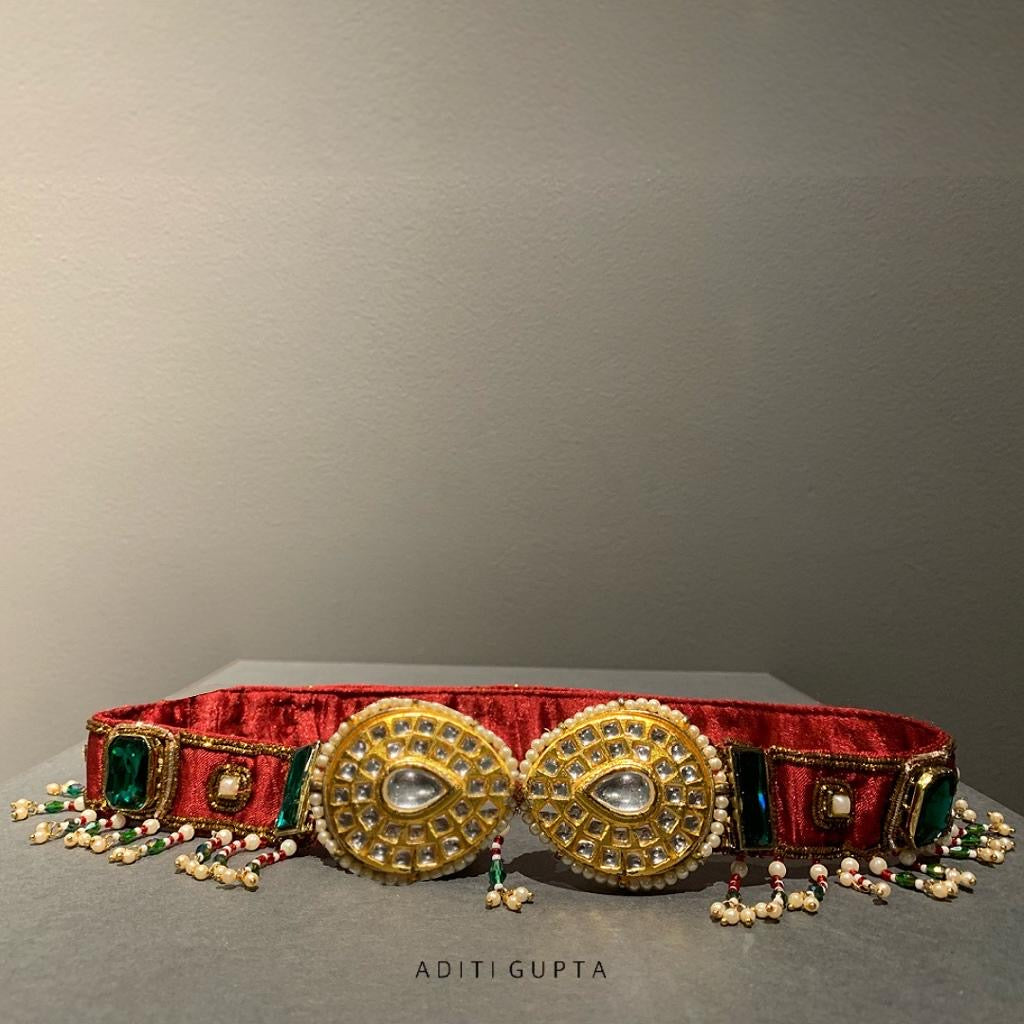 Square Motif Meenakari Belt main image 1