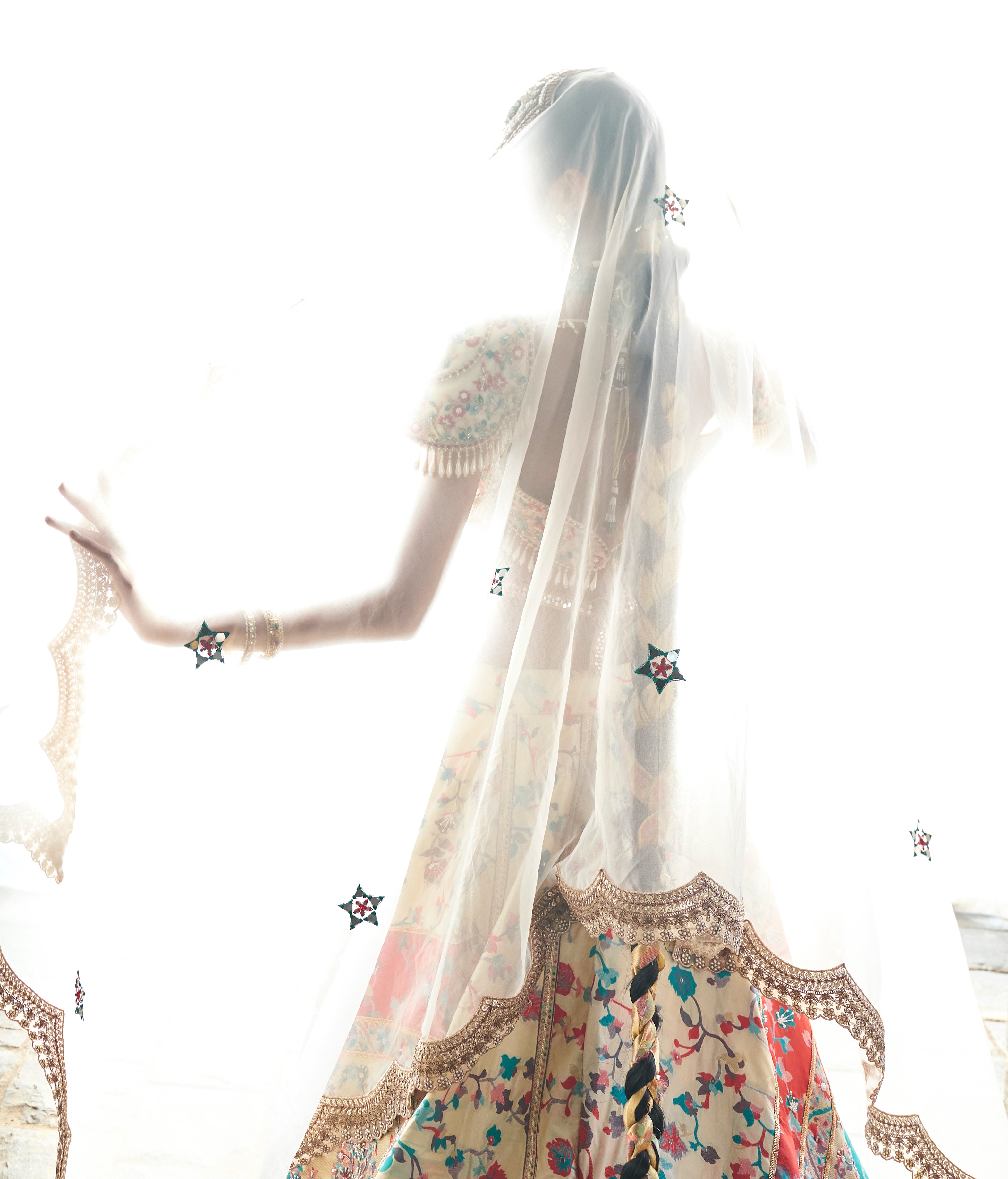 Ivory kani Embroidered Lehenga