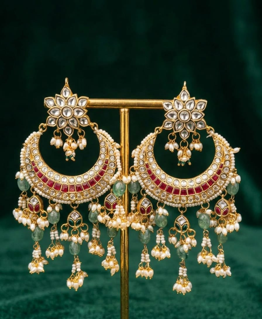 Chand Baali Polki Meenakari