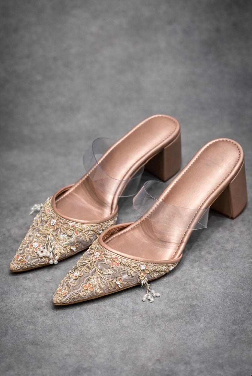 Rose Gold Tissue Stilettos