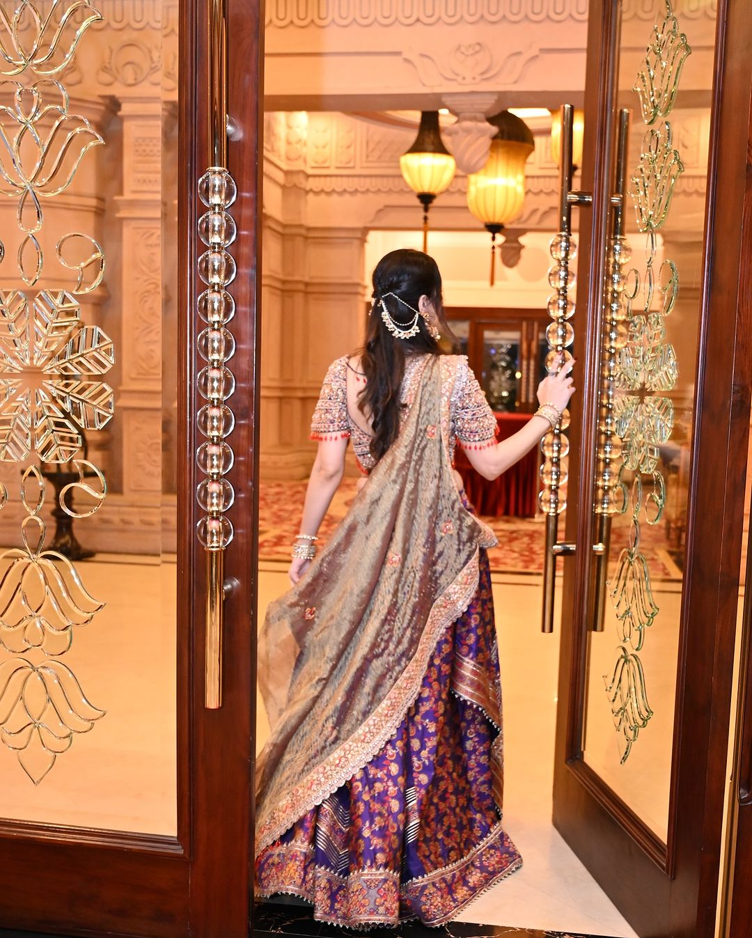 WARINA HUSSAIN in our Purple kani Embroidered Lehenga
