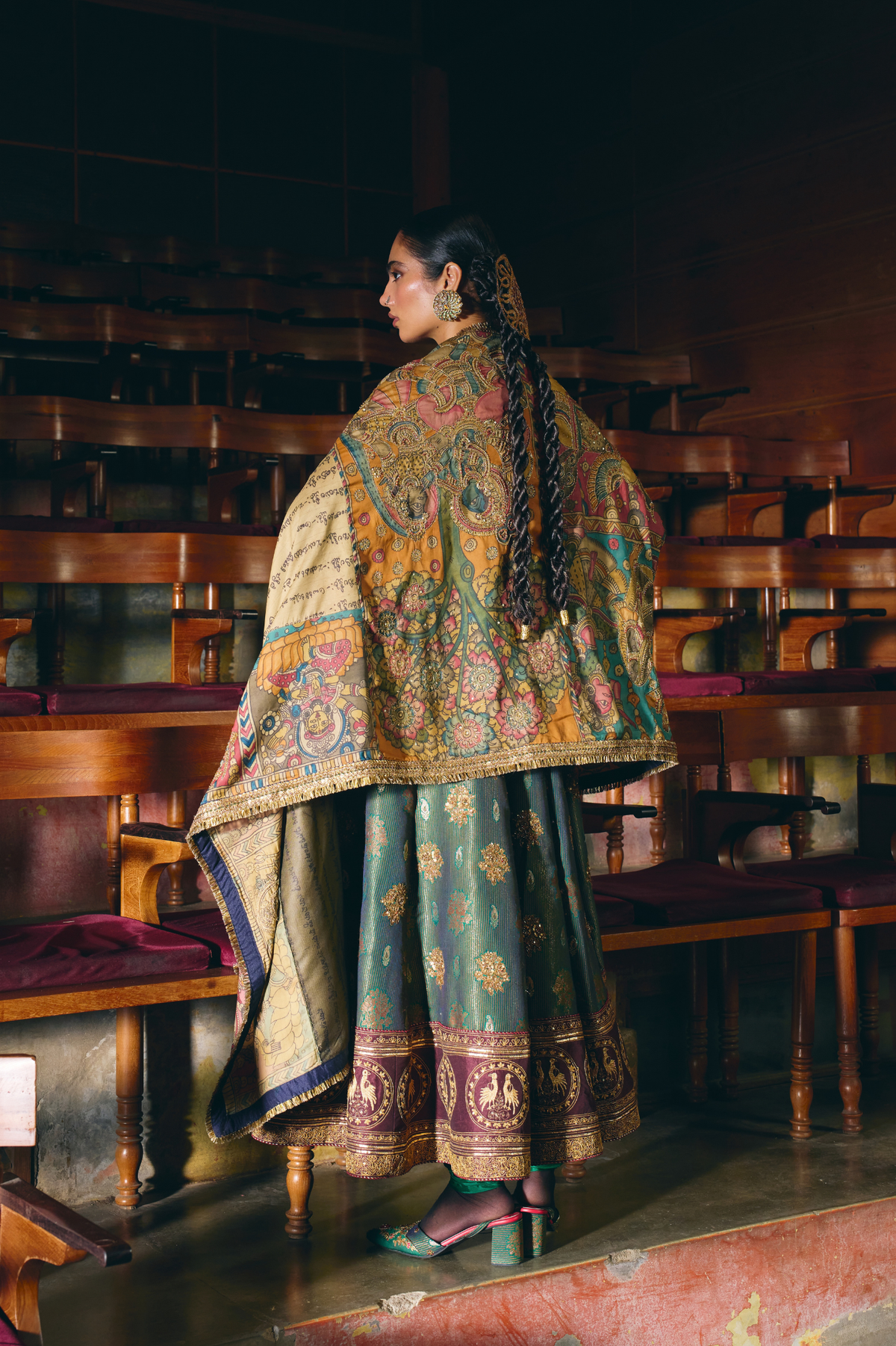 Mādhurya Līlā teal anarkali set