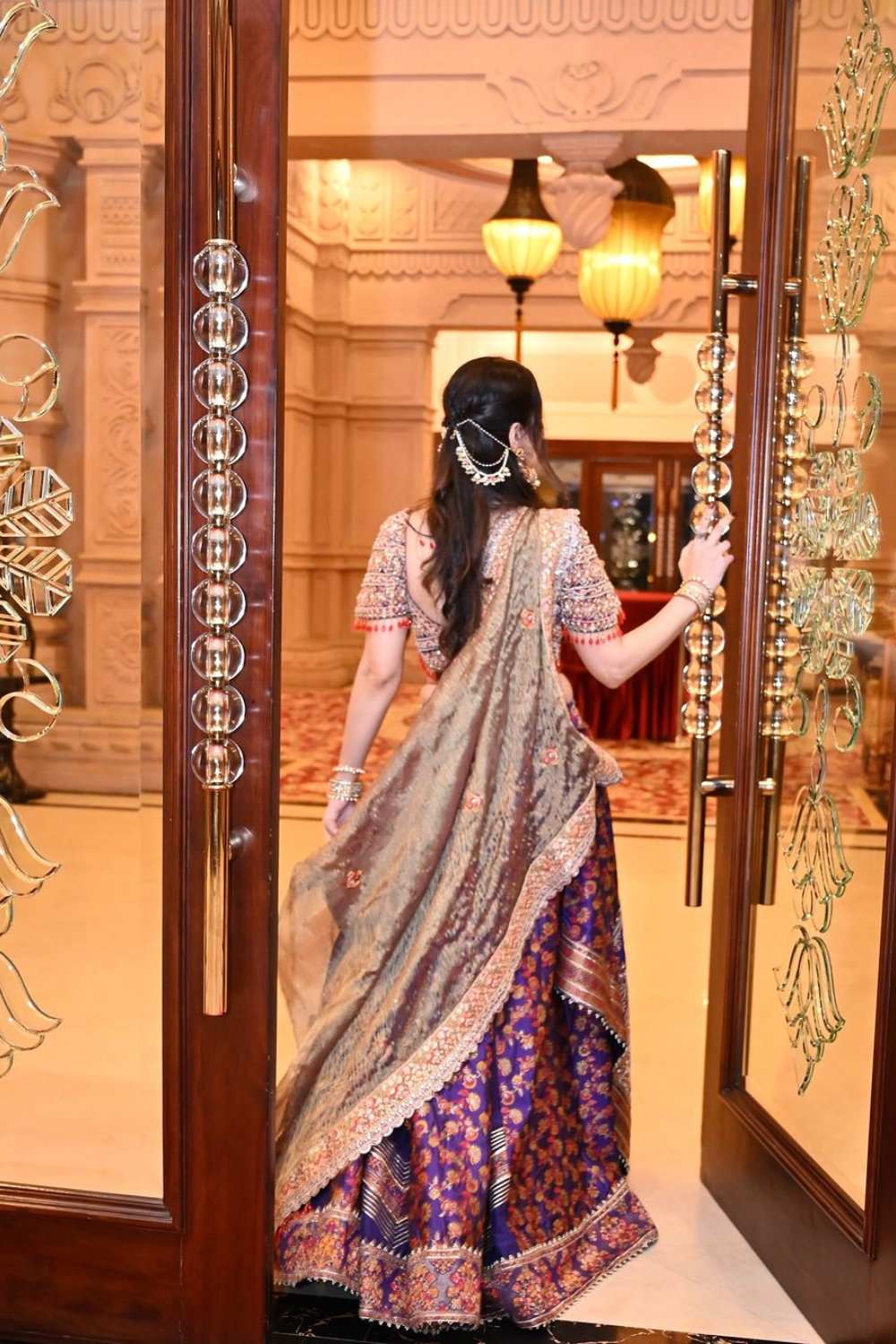 WARINA HUSSAIN in our Purple kani Embroidered Lehenga
