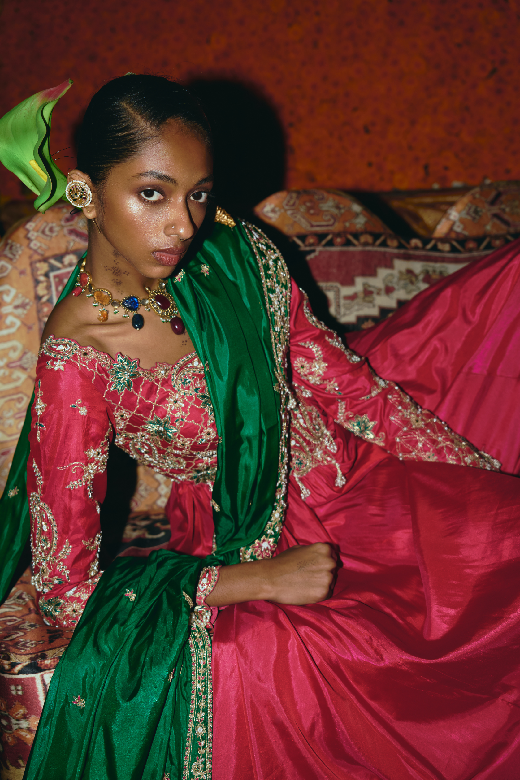 Pink Soft Silk Anarkali Set