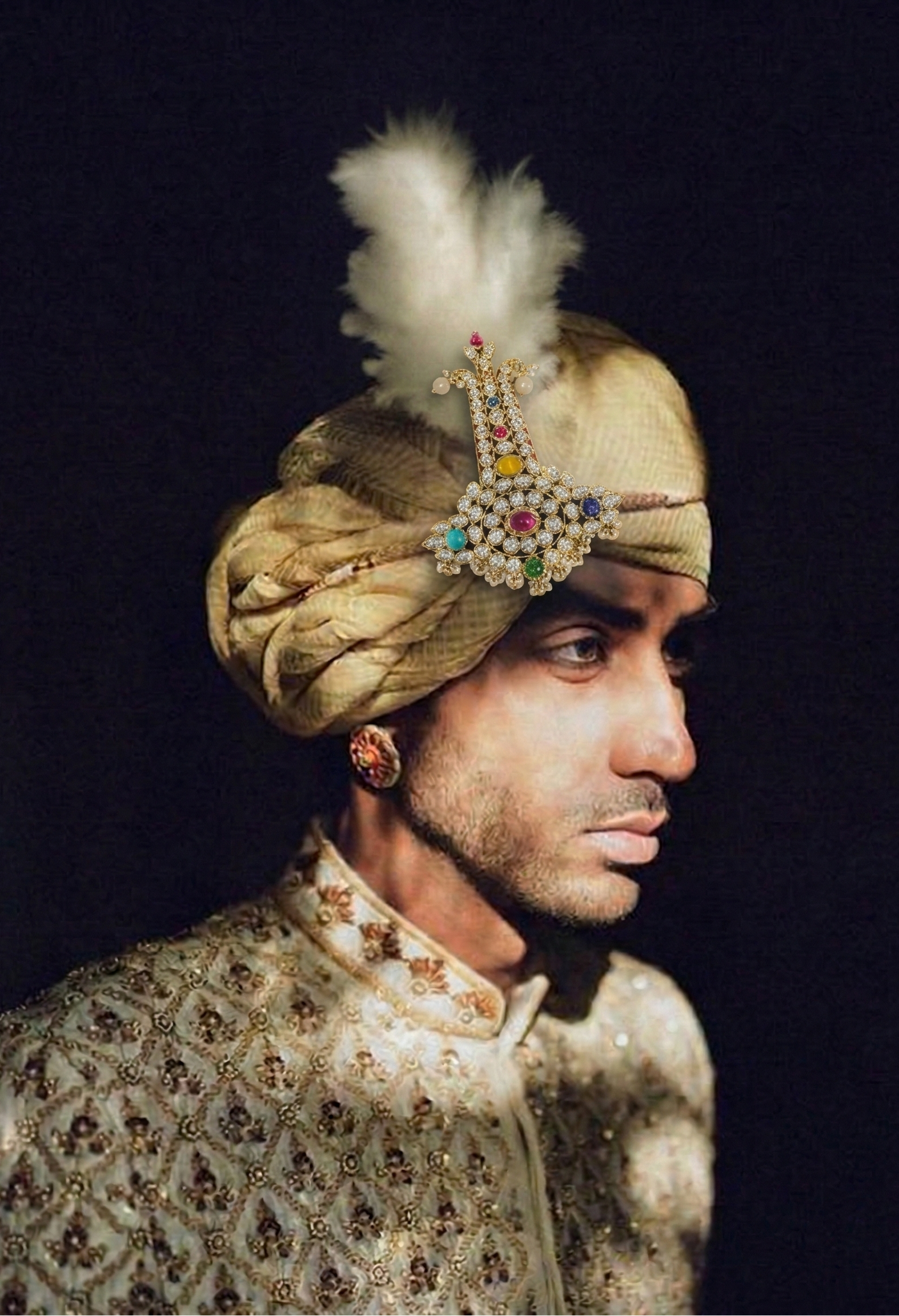 Royal Navratna Turban / Pocket Pin