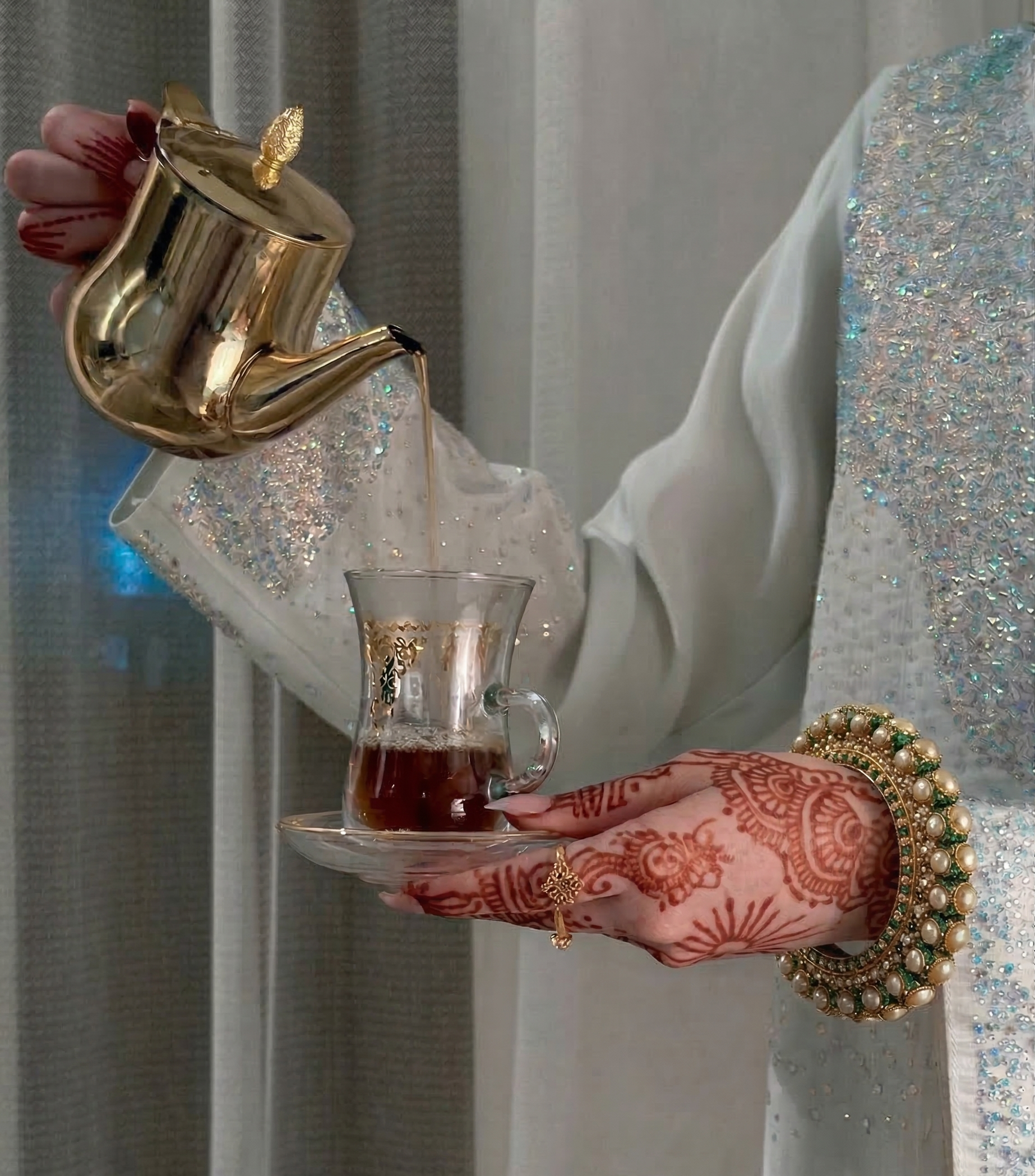 Emerald & Pearl Royal Heritage Bangle