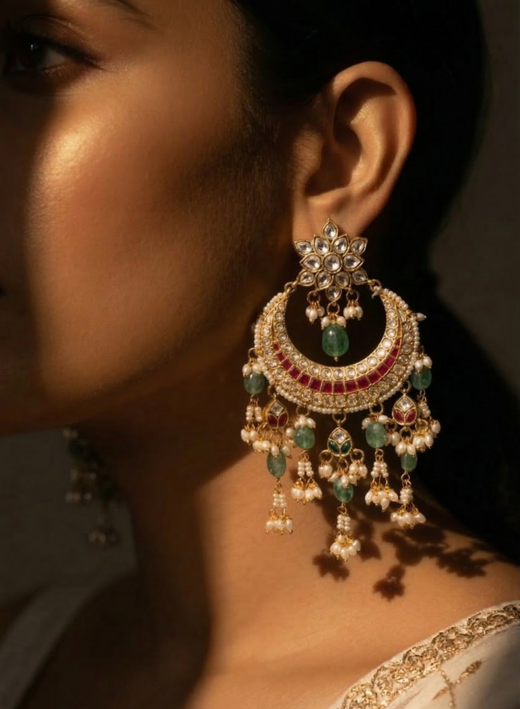 Chand Baali Polki Meenakari