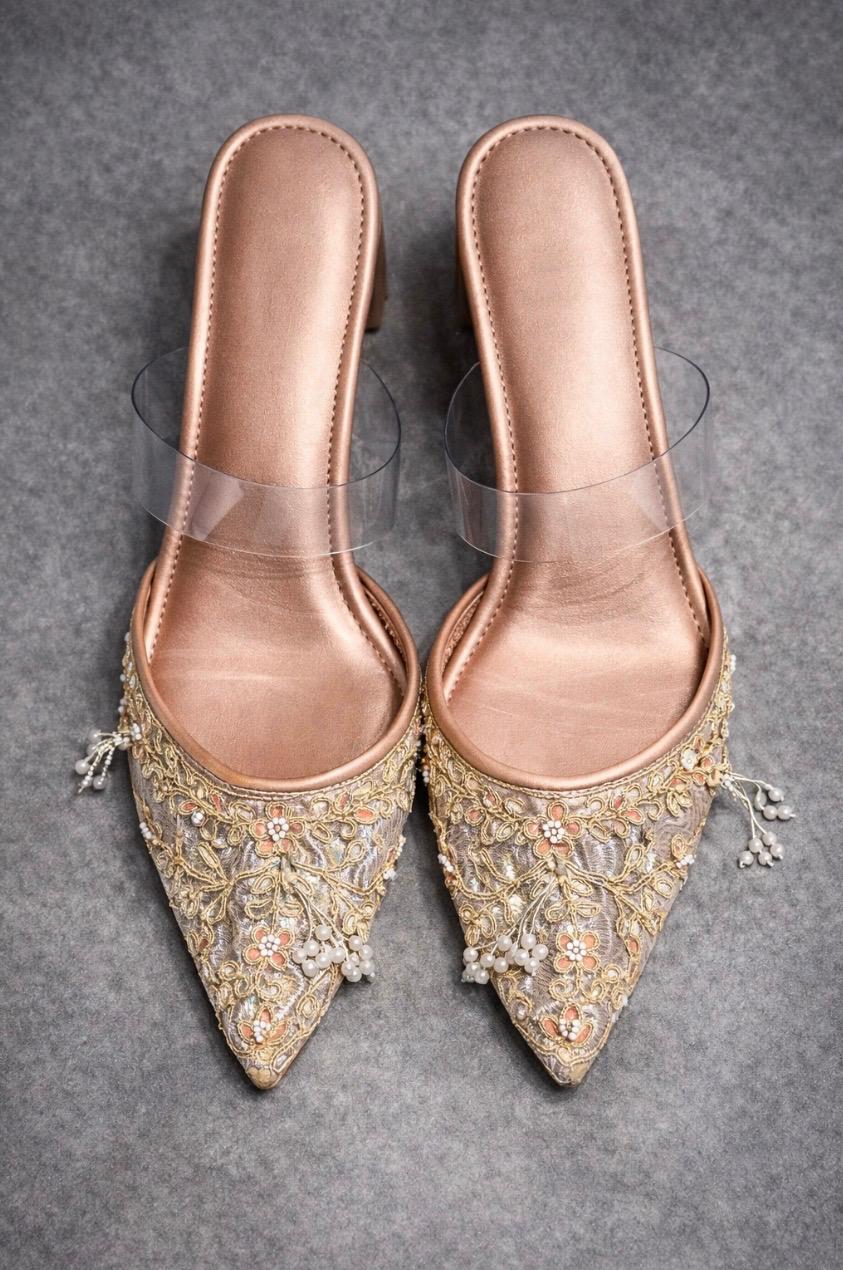 Rose Gold Tissue Stilettos